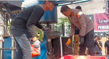 Polrestabes Makassar Musnahkan Barang Bukti Narkoba, Sabu Dan Ganja Bernilai Fantastis